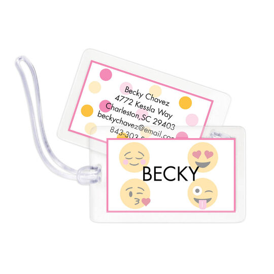 Emoji Girl Luggage Tags